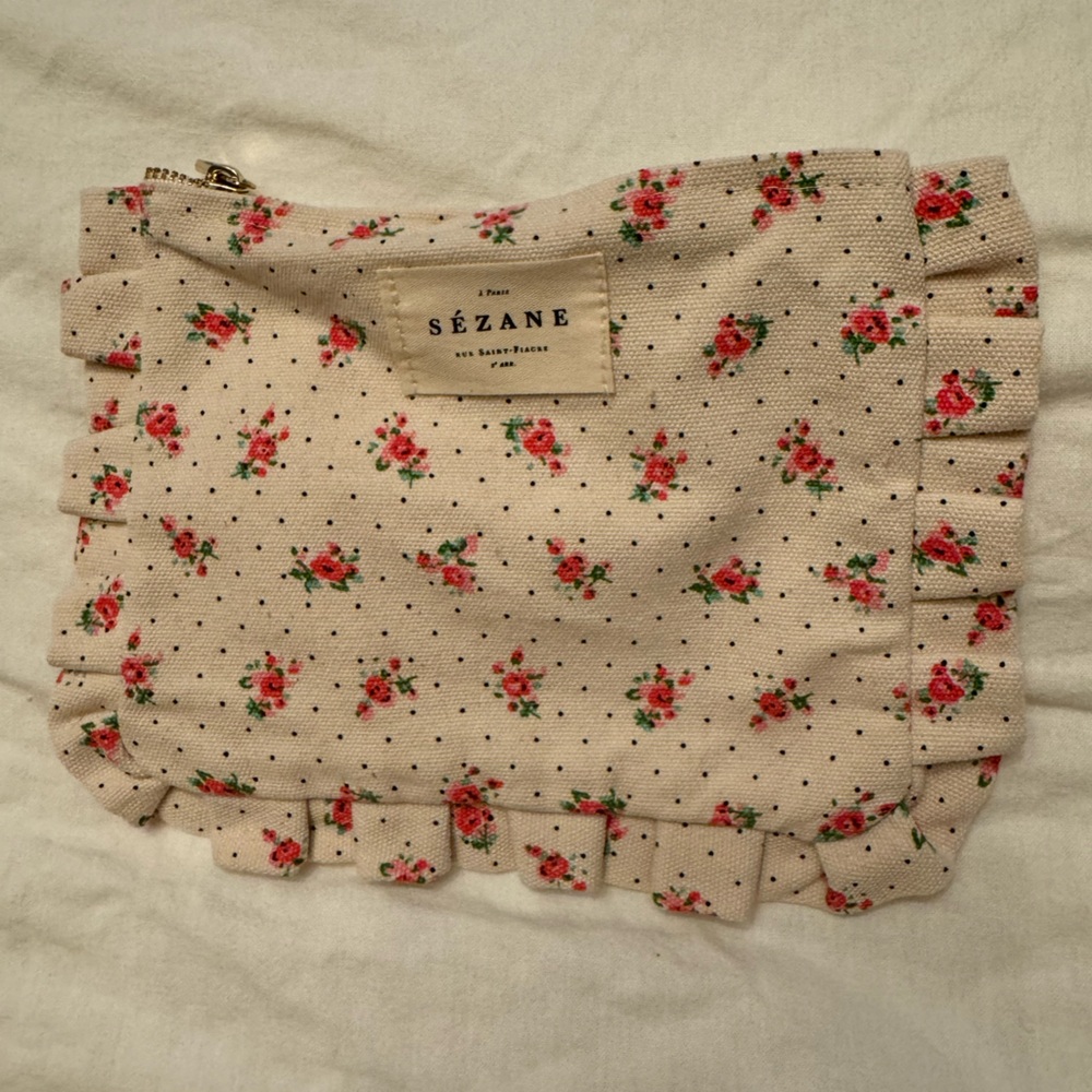 Sézane mini makeup bag, New